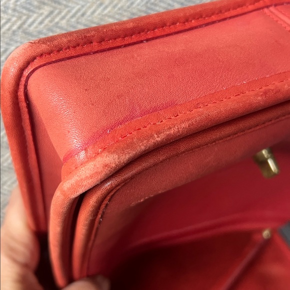 Coach Red Station Bag Leather crossbody bag satchel vintage with hang tag - Picture 13 of 15